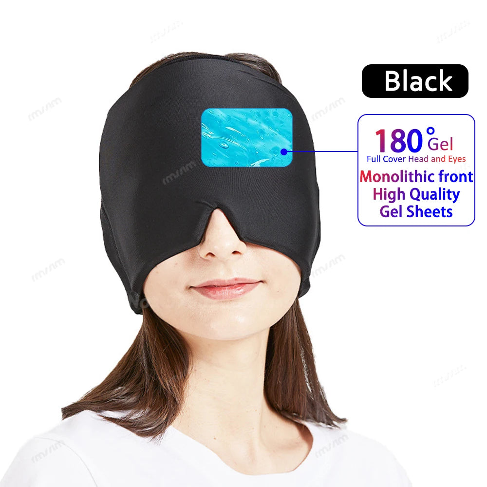 Head Massager Cap Gel Hot Cold Headache Migraine Relief Cap Stress Pressure Pain Relief Massage Gel Hat Clod Headache