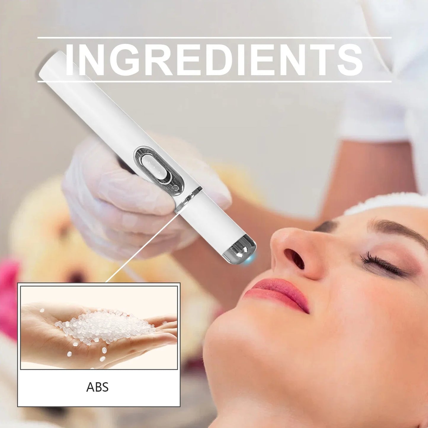 Blue Light Mole Removal Pen for Face & Body - Painless Non-Invasive Wart Pigmentation Treatment Tool, Skin Blemish Corrector