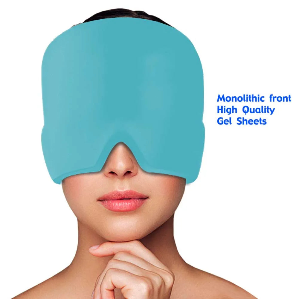 Head Massager Cap Gel Hot Cold Headache Migraine Relief Cap Stress Pressure Pain Relief Massage Gel Hat Clod Headache