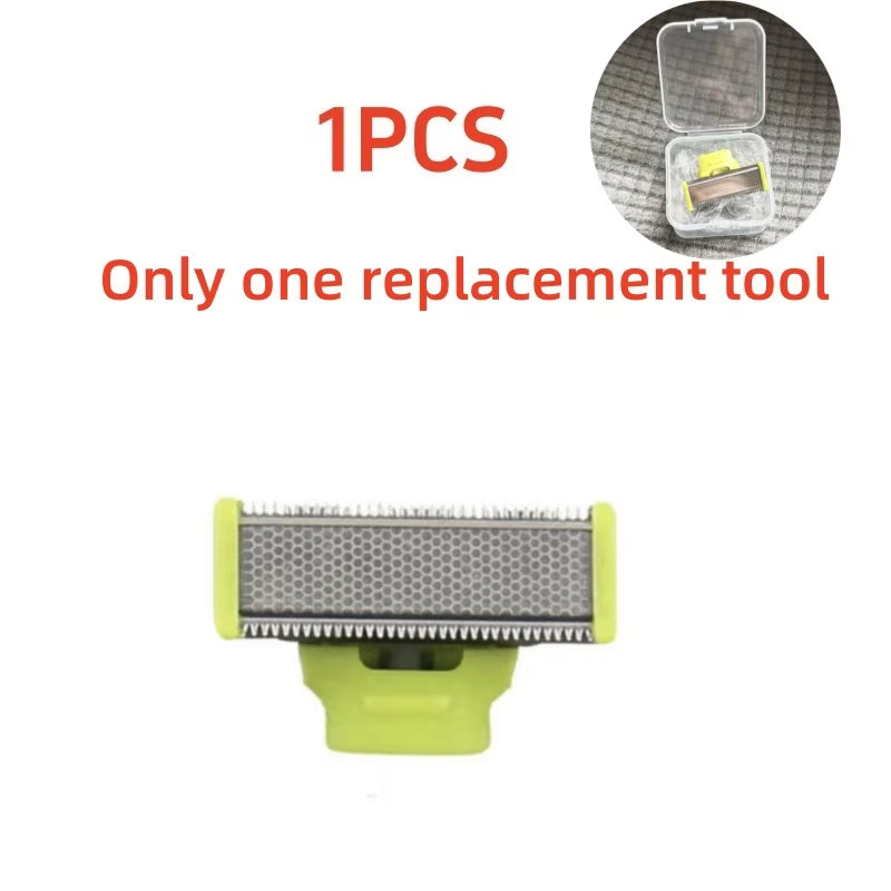 1Box/1Pcs USB Rechargeable and Washable Razor Electric Shaver Hair Loss Double-Sided Toothed Razor 1 Box/1 Replacement Tool Head