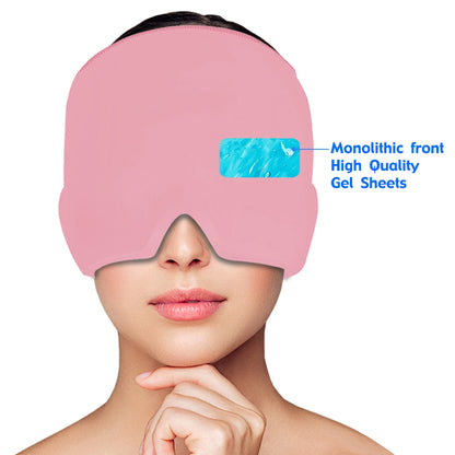 Head Massager Cap Gel Hot Cold Headache Migraine Relief Cap Stress Pressure Pain Relief Massage Gel Hat Clod Headache