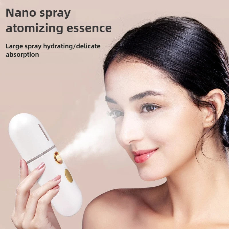 Mini Facial Steamer Nano Spray Moisturizing Vaporizer Face Mist Cold Spray Machine Humidifier Portable Beauty Humidificador USB