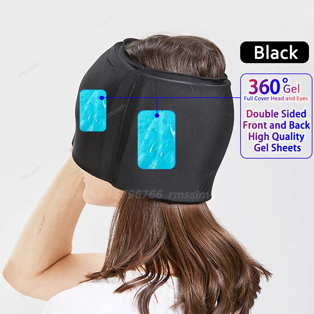 Head Massager Cap Gel Hot Cold Headache Migraine Relief Cap Stress Pressure Pain Relief Massage Gel Hat Clod Headache