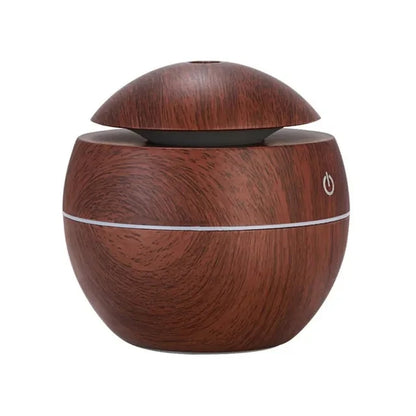 Air Humidifier Ultrasonic USB Aroma Diffuser Wood Grain LED Night Light Electric Essential Oil Diffuser Aromatherapy Home 130ML
