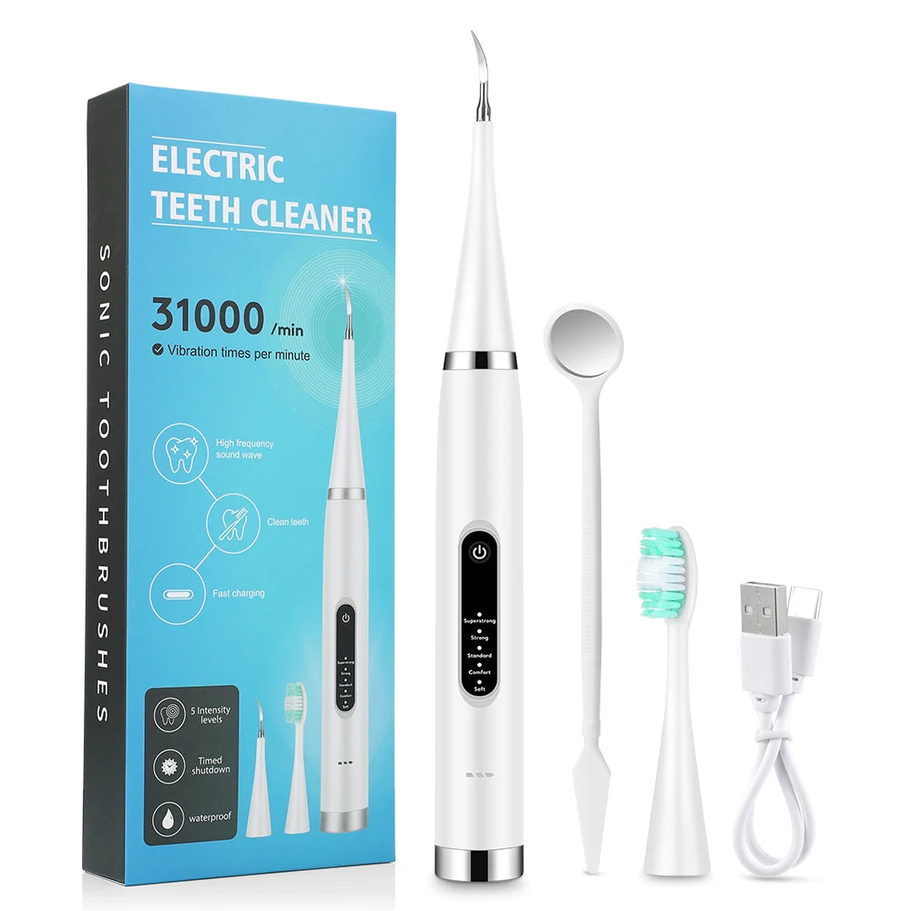 Electric Dental Scaler Calculus Remover Teeth Plaque Cleaner Teeth Whitening Dental Stone Removal 1Pc Toothbrush Head Oral Care