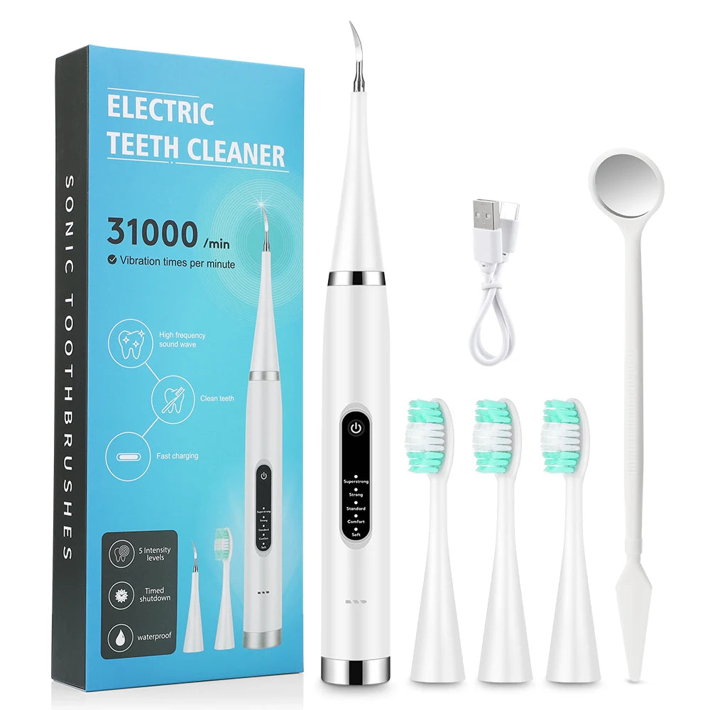 Electric Dental Scaler Calculus Remover Teeth Plaque Cleaner Teeth Whitening Dental Stone Removal 1Pc Toothbrush Head Oral Care