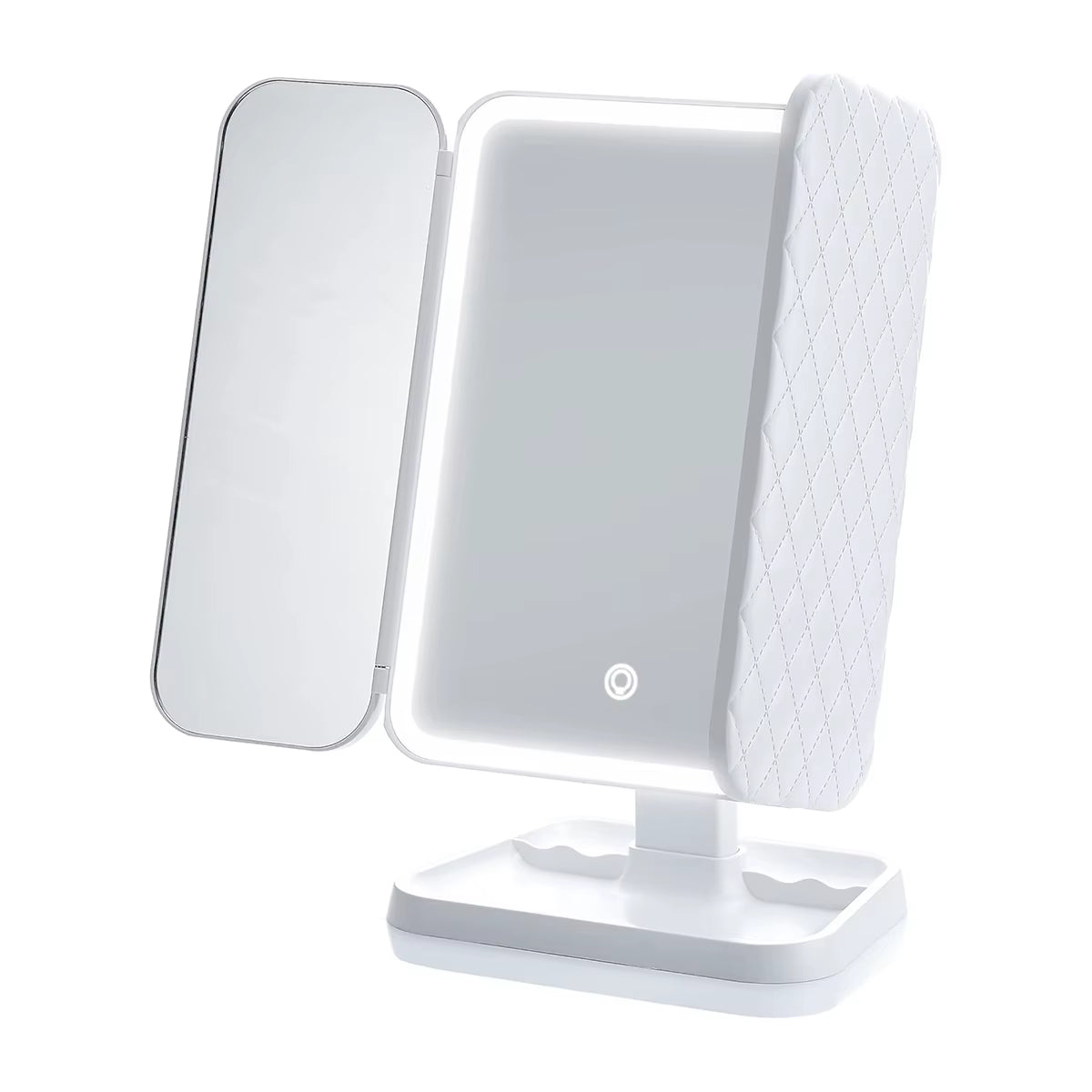 Trifold Makeup Mirror LED Lights Dorm Dressing Mirror Beauty Light up Your Fill Light with Smart Complementary Makeup Mirror Tri