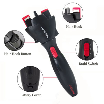High Quality Automatic Hair Braider Hair Fast Styling Knotter Smart Electric Braid Machine Twist Braided Curling Dreadlocks