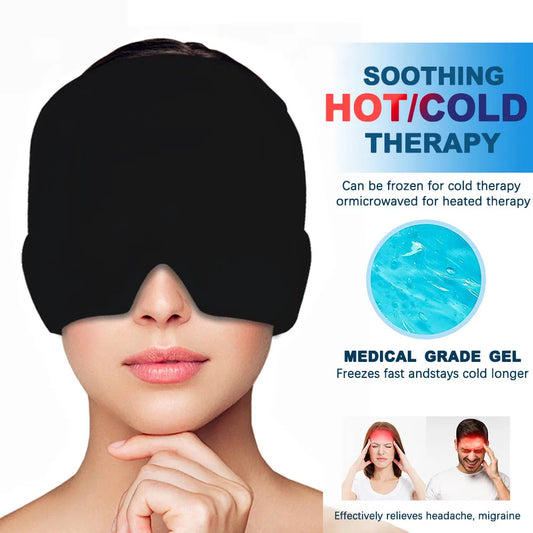 Head Massager Cap Gel Hot Cold Headache Migraine Relief Cap Stress Pressure Pain Relief Massage Gel Hat Clod Headache