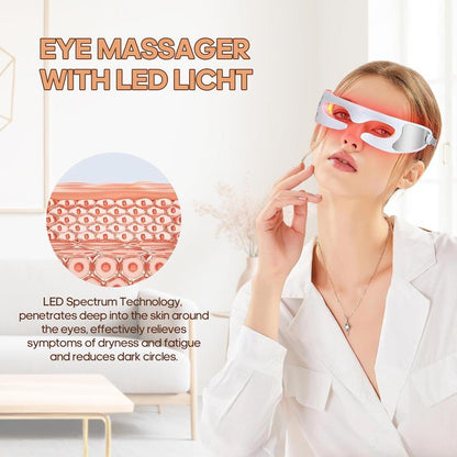 LED Red Light Therapy Eye Device, 3 Modes Red Light Eye Mask for Men and Women Skincare,For Under-Eye Treatment & Rejuvenation,For Anti-Aging, Dark Circles and Wrinkles - Only 3 Minutes a Day Facial Beauty Instrument Multifunctional Beauty Machine