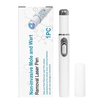 Blue Light Mole Removal Pen for Face & Body - Painless Non-Invasive Wart Pigmentation Treatment Tool, Skin Blemish Corrector