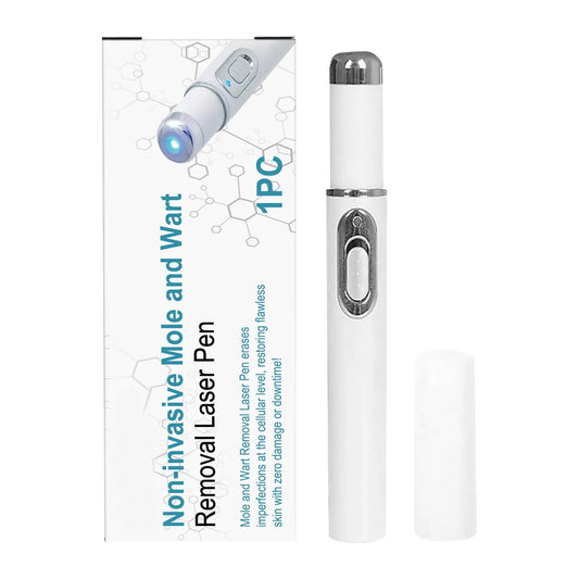 Blue Light Mole Removal Pen for Face & Body - Painless Non-Invasive Wart Pigmentation Treatment Tool, Skin Blemish Corrector