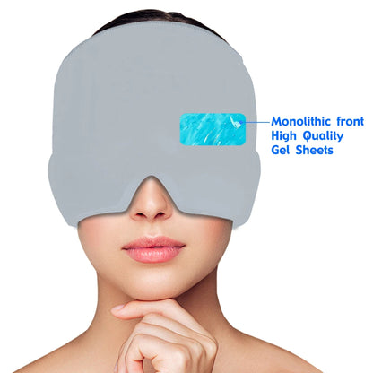 Head Massager Cap Gel Hot Cold Headache Migraine Relief Cap Stress Pressure Pain Relief Massage Gel Hat Clod Headache