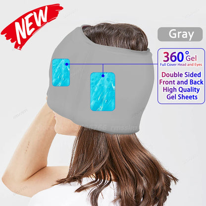 Head Massager Cap Gel Hot Cold Headache Migraine Relief Cap Stress Pressure Pain Relief Massage Gel Hat Clod Headache