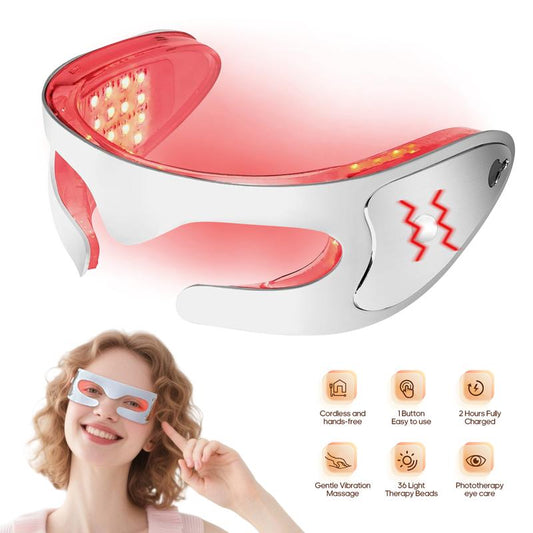 LED Red Light Therapy Eye Device, 3 Modes Red Light Eye Mask for Men and Women Skincare,For Under-Eye Treatment & Rejuvenation,For Anti-Aging, Dark Circles and Wrinkles - Only 3 Minutes a Day Facial Beauty Instrument Multifunctional Beauty Machine